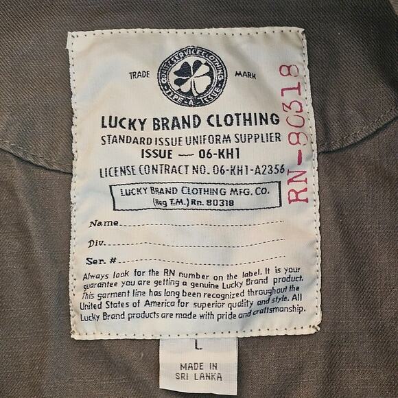 Lucky Brand Clothing Military Style Jacket Army Green Womens Large 06-KH1 - Picture 7 of 10